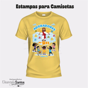 Estampa para Camiseta- Adoradores do Rei