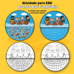 Atividade Manual para Aula Bíblica: Pesca Milagrosa