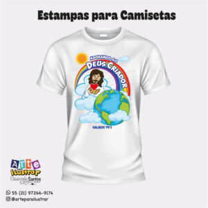 Estampas para Camisetas- Adorando ao Deus Criador