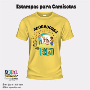 Arte para Camisetas ” Adoradores do Rei” Arquivo Editável em EPS