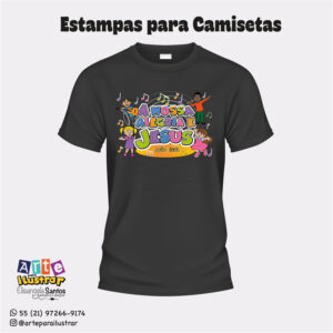 Arte para Camisetas ” A Nossa Alegria é Jesus” Arquivo Editável em EPS