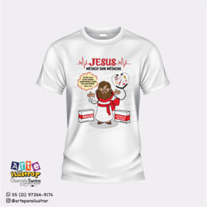 Estampas para Camisetas-Jesus Médico dos Médicos