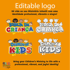 Igreja da Criança Clip Art Logo, Children's Ministry Logo, Cute Church Graphics, Digital Download