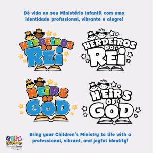 Logotipo Ministério Infantil: Herdeiros do Reino / Heirs of God