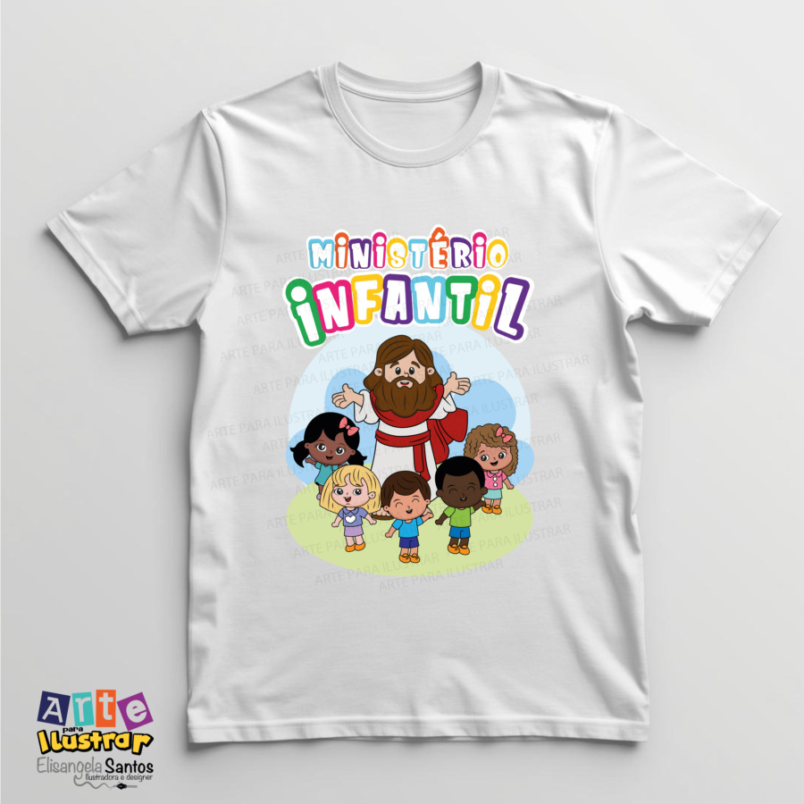 Estampa Cristã Infantil “Ministério Infantil”(EPS, PDF e PNG) - Imagem 3