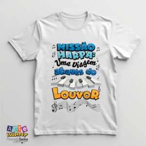 Estampa Estampa Cristã Infantil “Missão Harpa”(EPS, PDF e PNG)