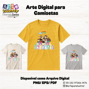 Estampa Cristã Infantil “Ministério Infantil”(EPS, PDF e PNG)