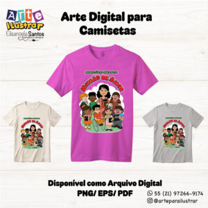 Estampa Estampa Cristã Infantil “Missões de Amor”(EPS, PDF e PNG)