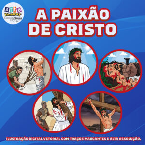 Kit de Artes Digital para Recurso Flexível (68cm) – A Paixão de Cristo - arte digital (download)