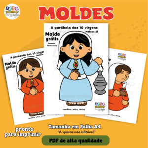 Molde Grátis em EVA: Parábola das Dez Virgens (Recursos para Ministério Infantil)