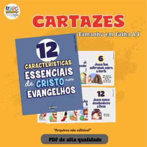 Pôsteres Imprimíveis sobre as Características Essenciais de Jesus | Recurso Educacional Cristão